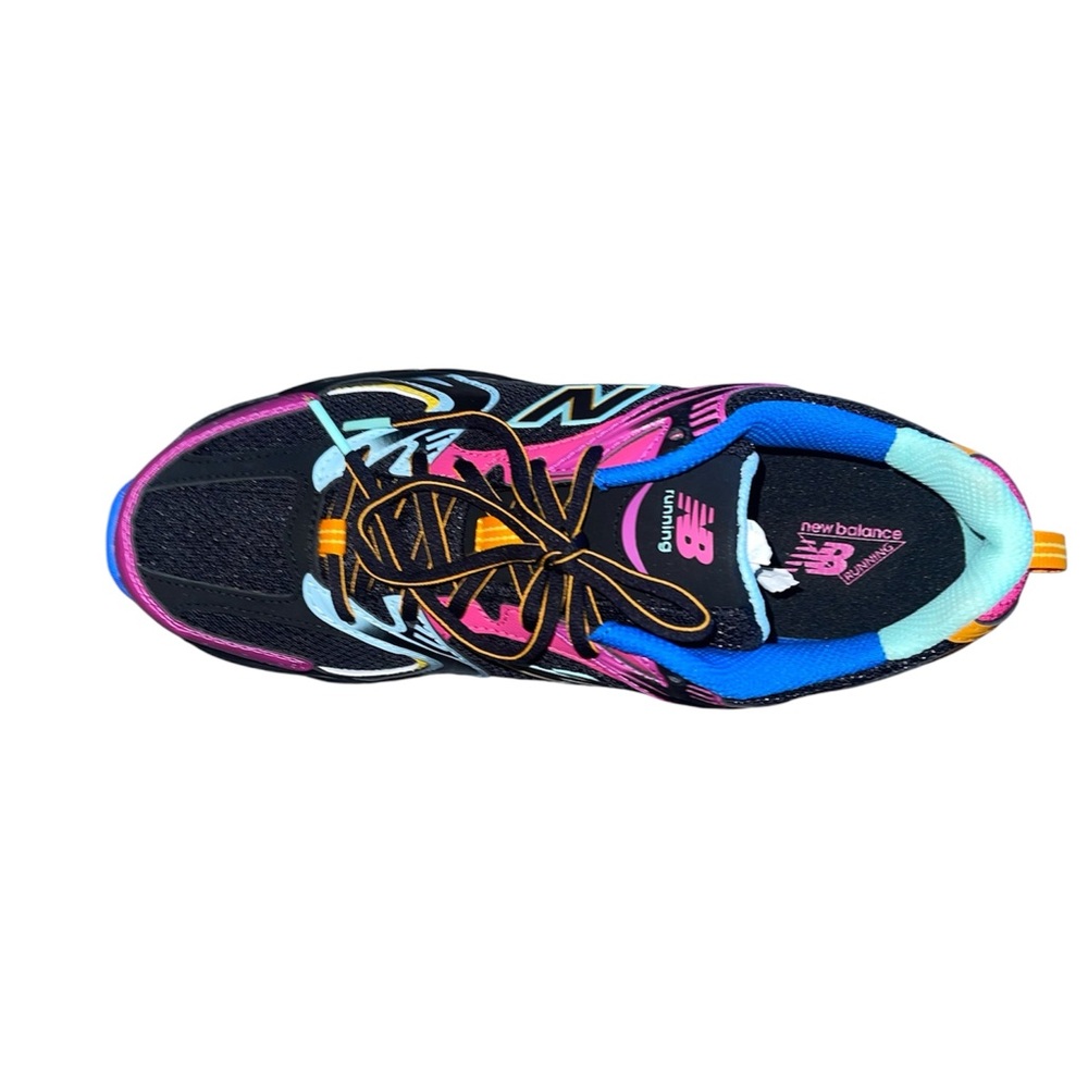 New Balance Pink and Blue Sneakers with Mesh Uppers and Cushioned Soles - Picture 2 of 3